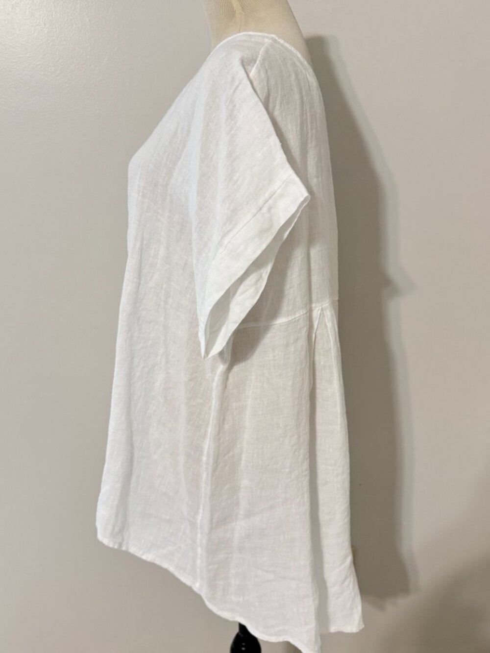 TERZO MILLENNIO Made in Italy White Linen Top 1X NWT - Picture 4 of 10